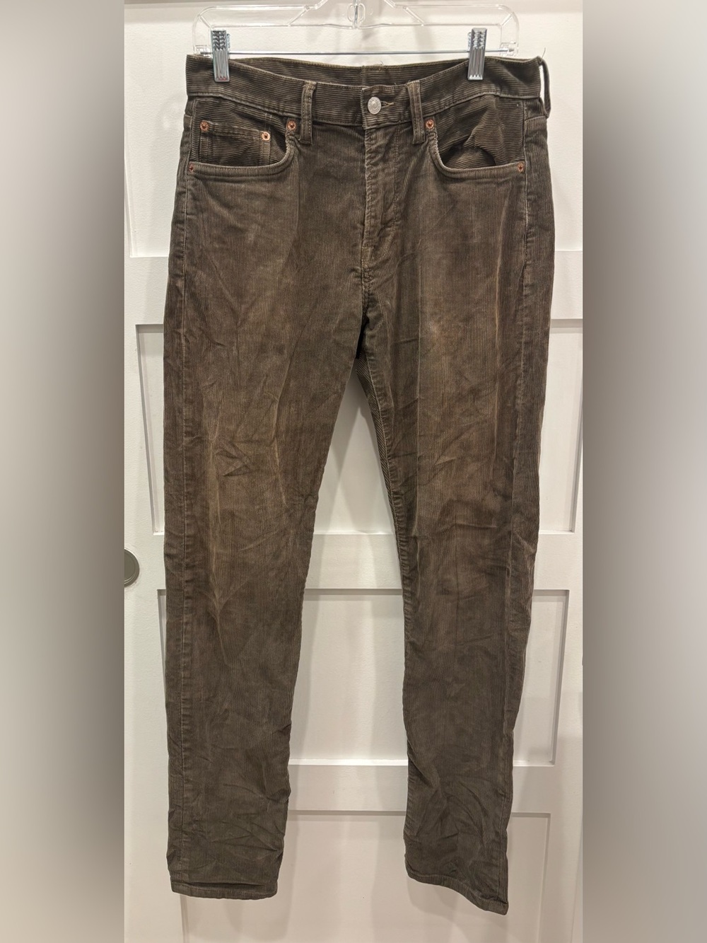 Buck Mason Men's Dark Brown Corduroy Trousers